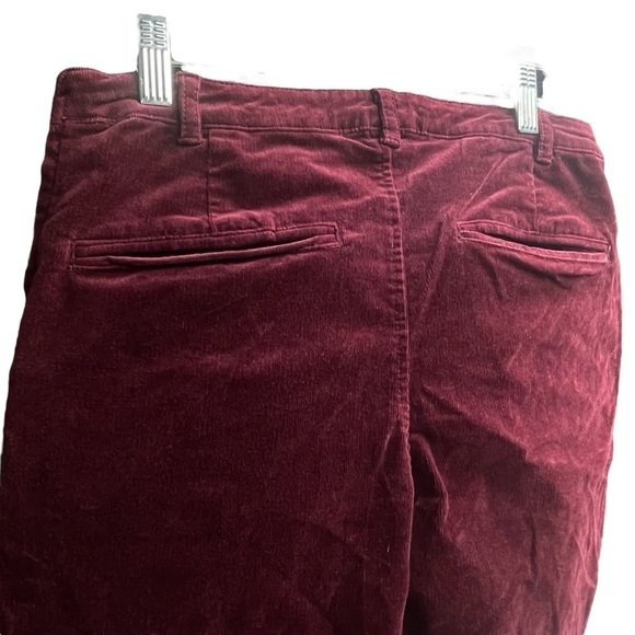 Mod Cloth Madison Corduroy Burgundy Wide Leg Pants Size Small - Picture 7 of 15